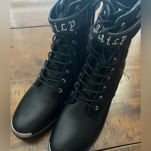 •NWT•Juicy Couture Quilted Bling Combat Boots- ‘JC OPAL’ - Picture 5 of 14